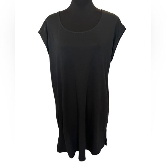 New ~ EILEEN FISHER ~  Cap Sleeve Tunic Top XS OVERSIZED 100% Organic Cotton - Picture 1 of 11